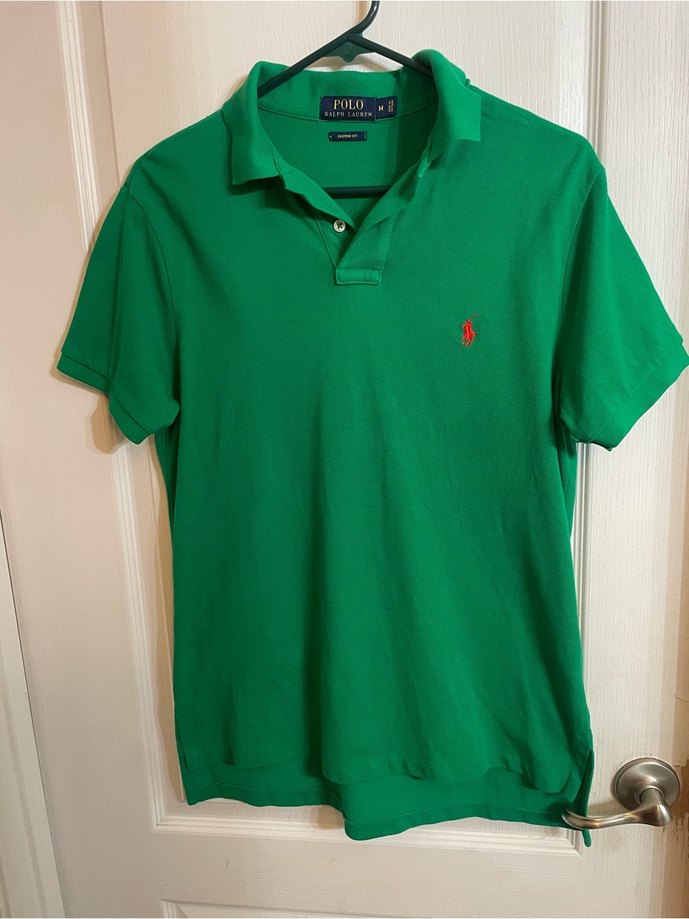 Polo by Ralph Lauren Green Medium Short-Sleeve Classic Polo with Red Logo
